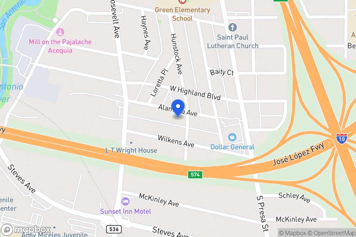 Map of 206  Alamosa Ave