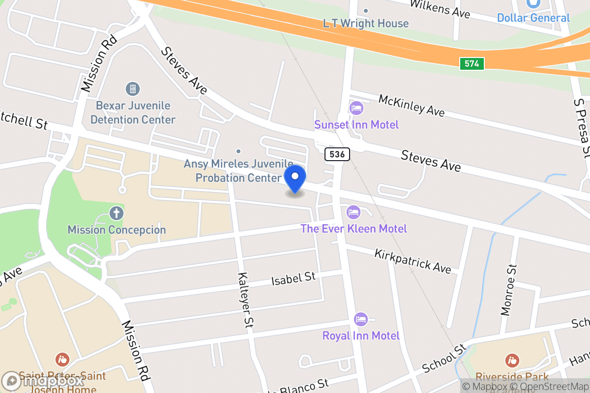 Map of 338 E Mitchell St