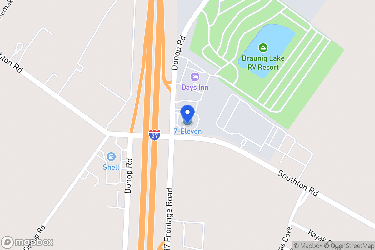 Map of 13954  Interstate 37 S