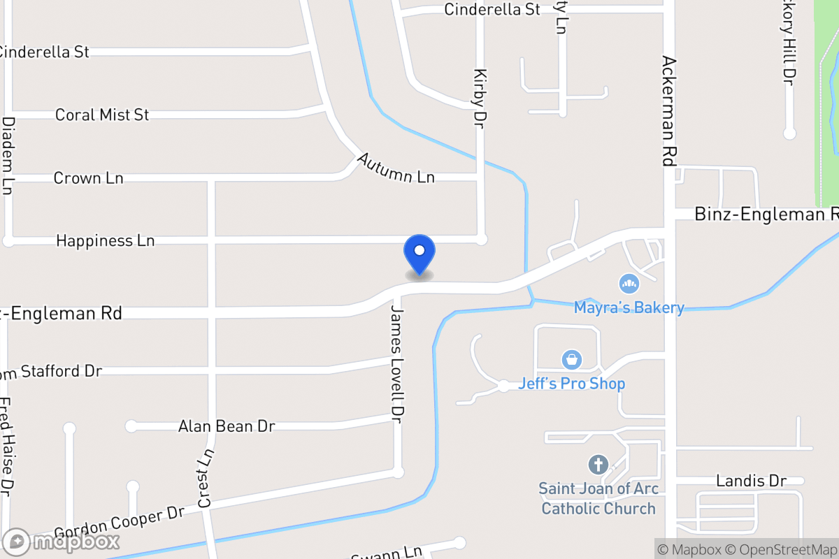 Map of Binz Engleman Rd