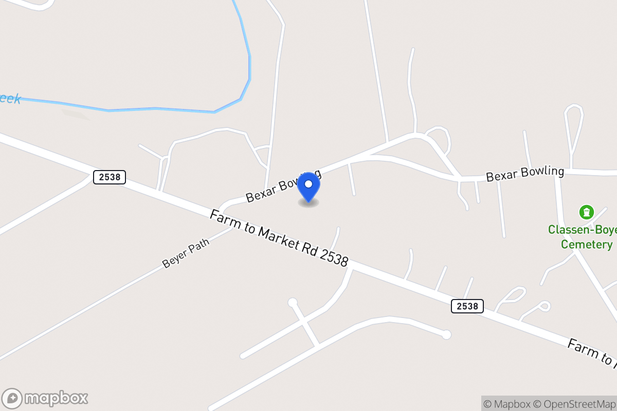 Map of 15460  Bexar Bowling