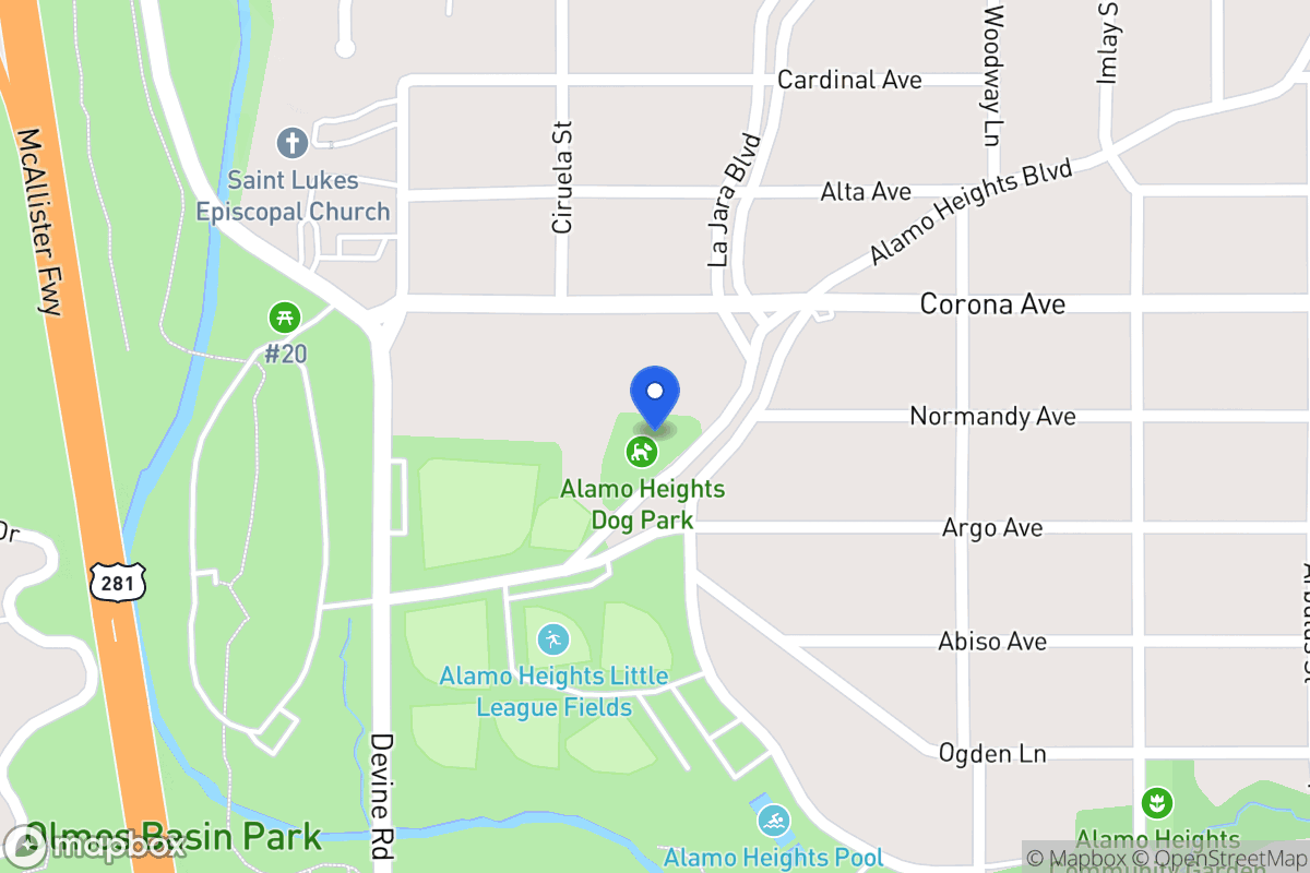 Map of 105  Alamo Heights Blvd