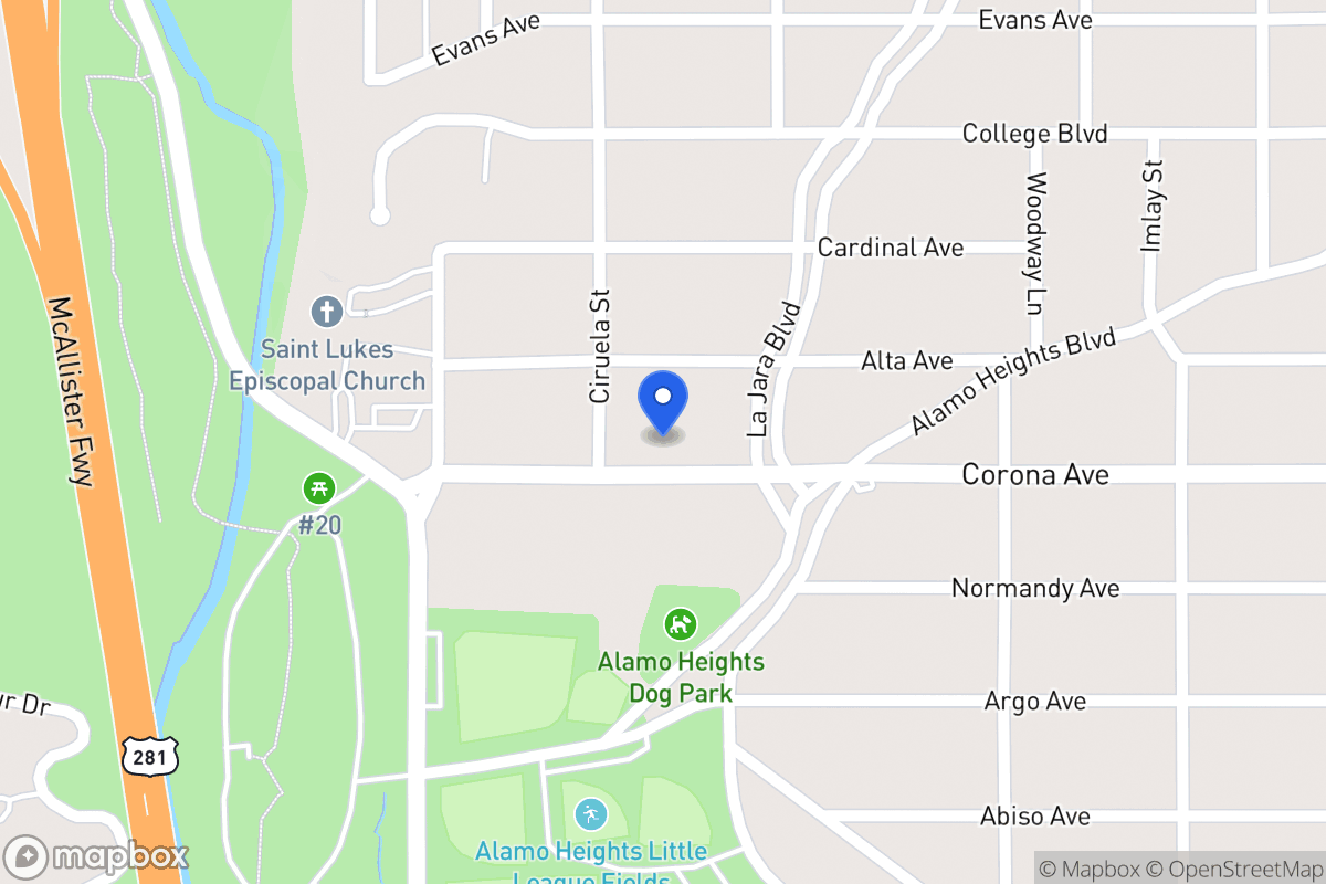 Map of 625  Corona Ave