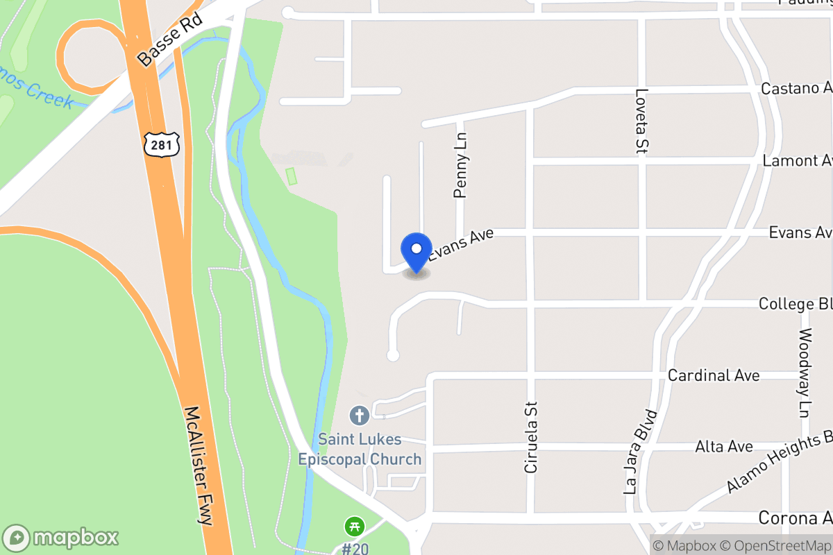 Map of 821  College Blvd