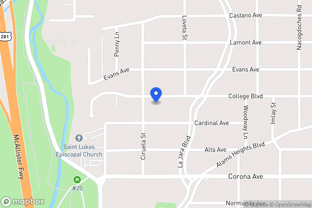 Map of 738  College Blvd