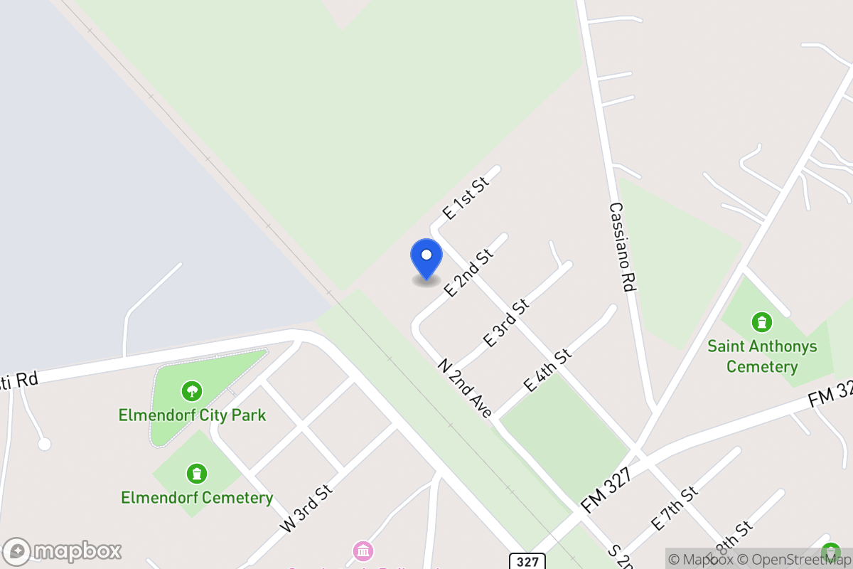 Map of E 2nd St