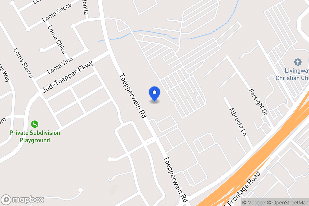 Map of Toepperwein Rd
