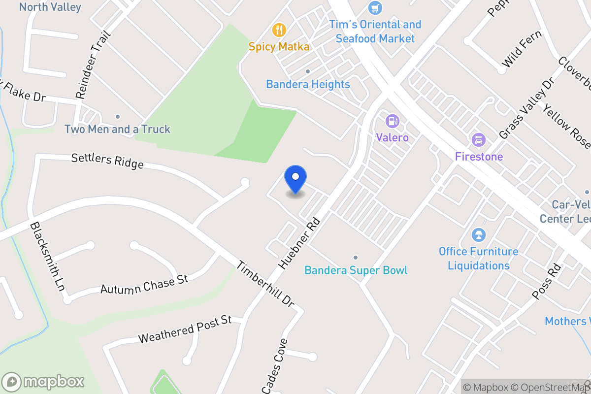 Map of 6825  Huebner Rd
