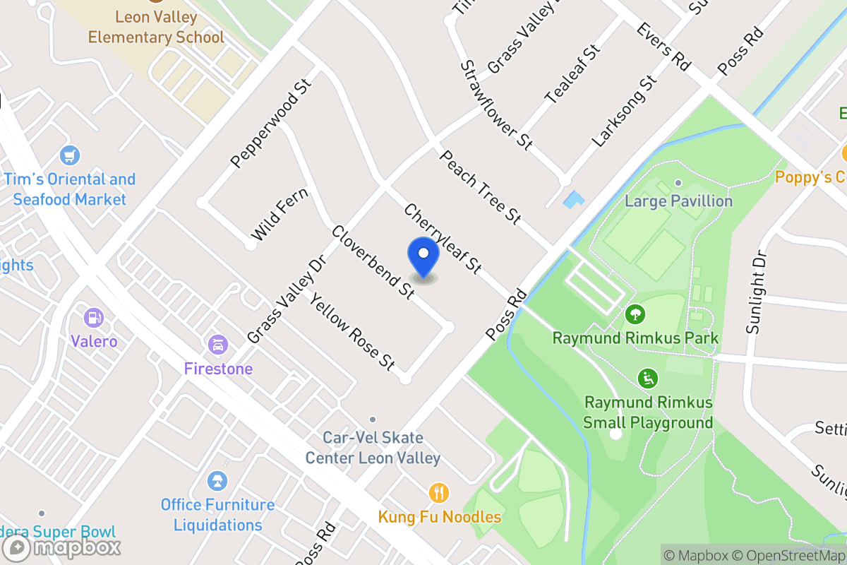 Map of 6611  Cloverbend St