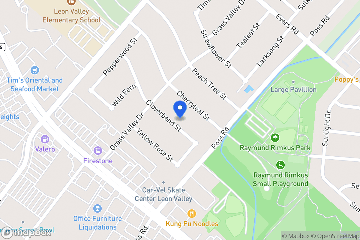 Map of 6615  Cloverbend St