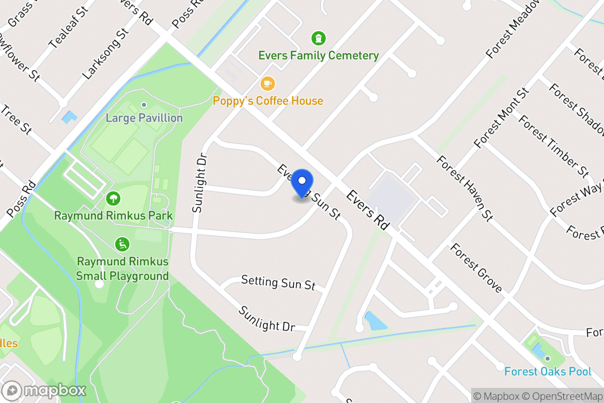 Map of 6843  Forest Meadow St