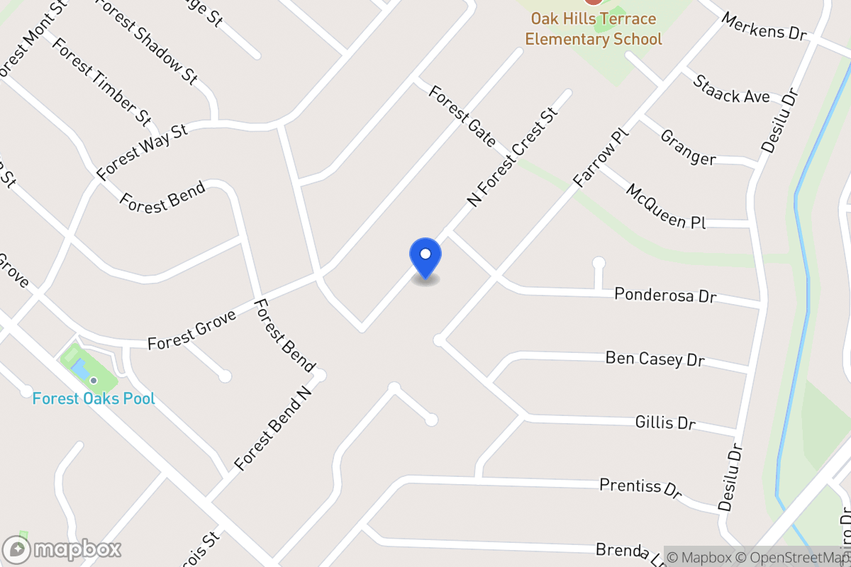 Map of 6830 N Forest Crest St