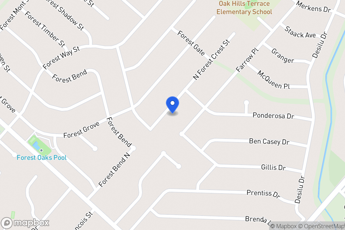 Map of 6826 N Forest Crest St