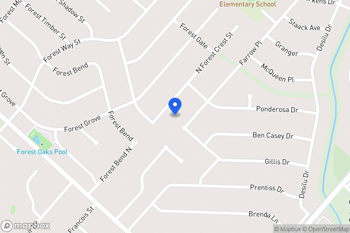 Map of 6822 N Forest Crest St