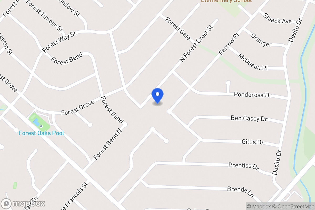 Map of 6818 N Forest Crest St