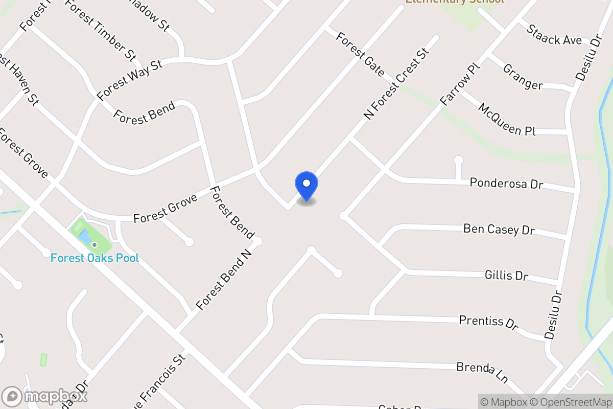 Map of 6814 N Forest Crest St