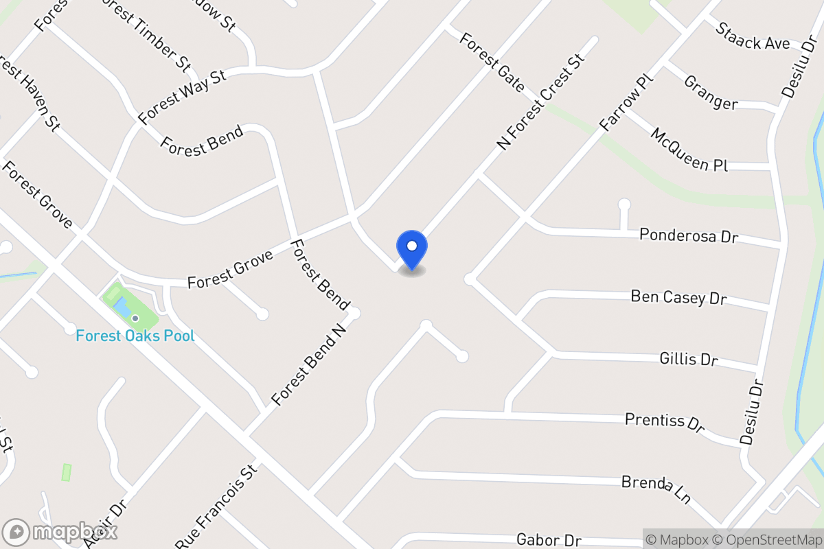 Map of 6810 N Forest Crest St