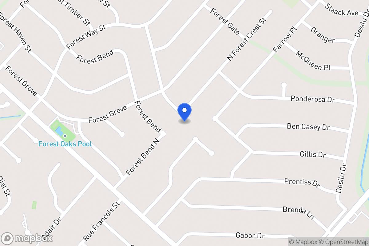 Map of 6806 N Forest Crest St