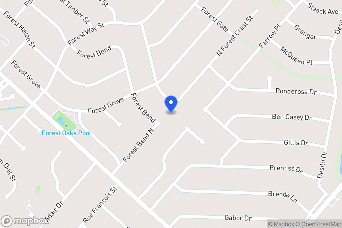 Map of 6802 N Forest Crest St