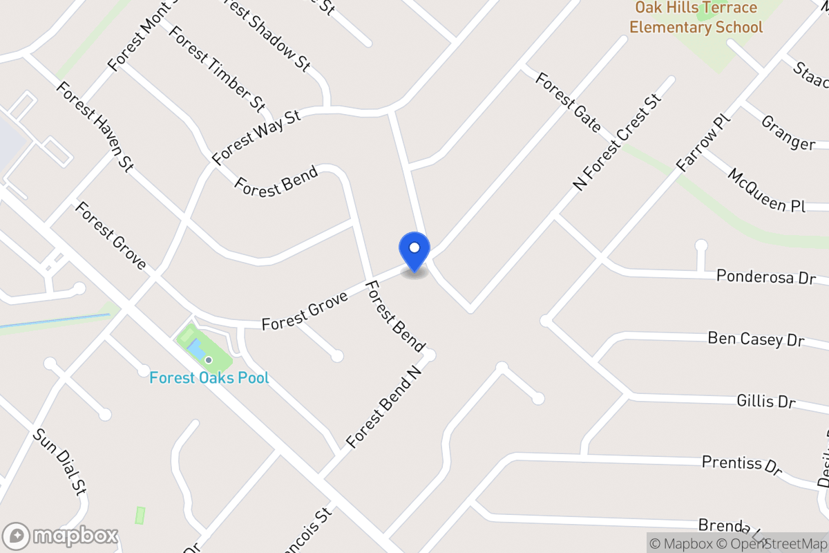 Map of 5919  Forest Crest St