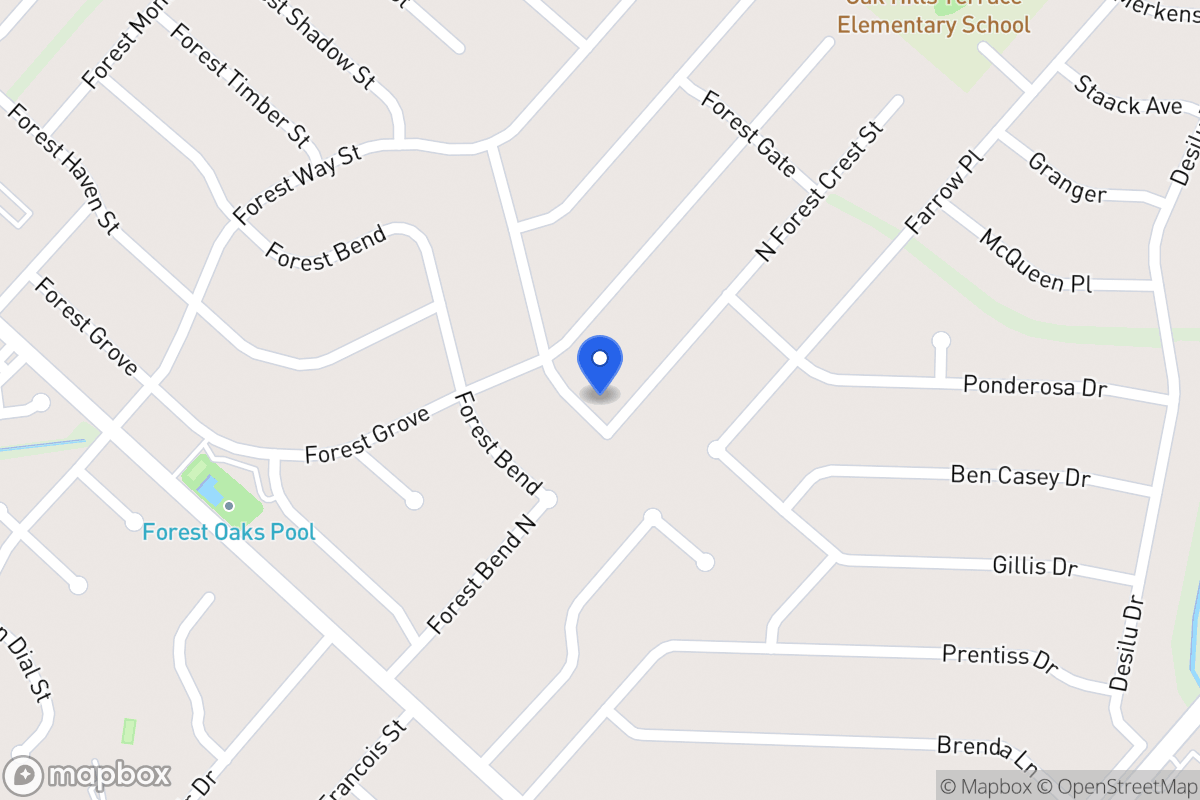 Map of 6803 N Forest Crest St