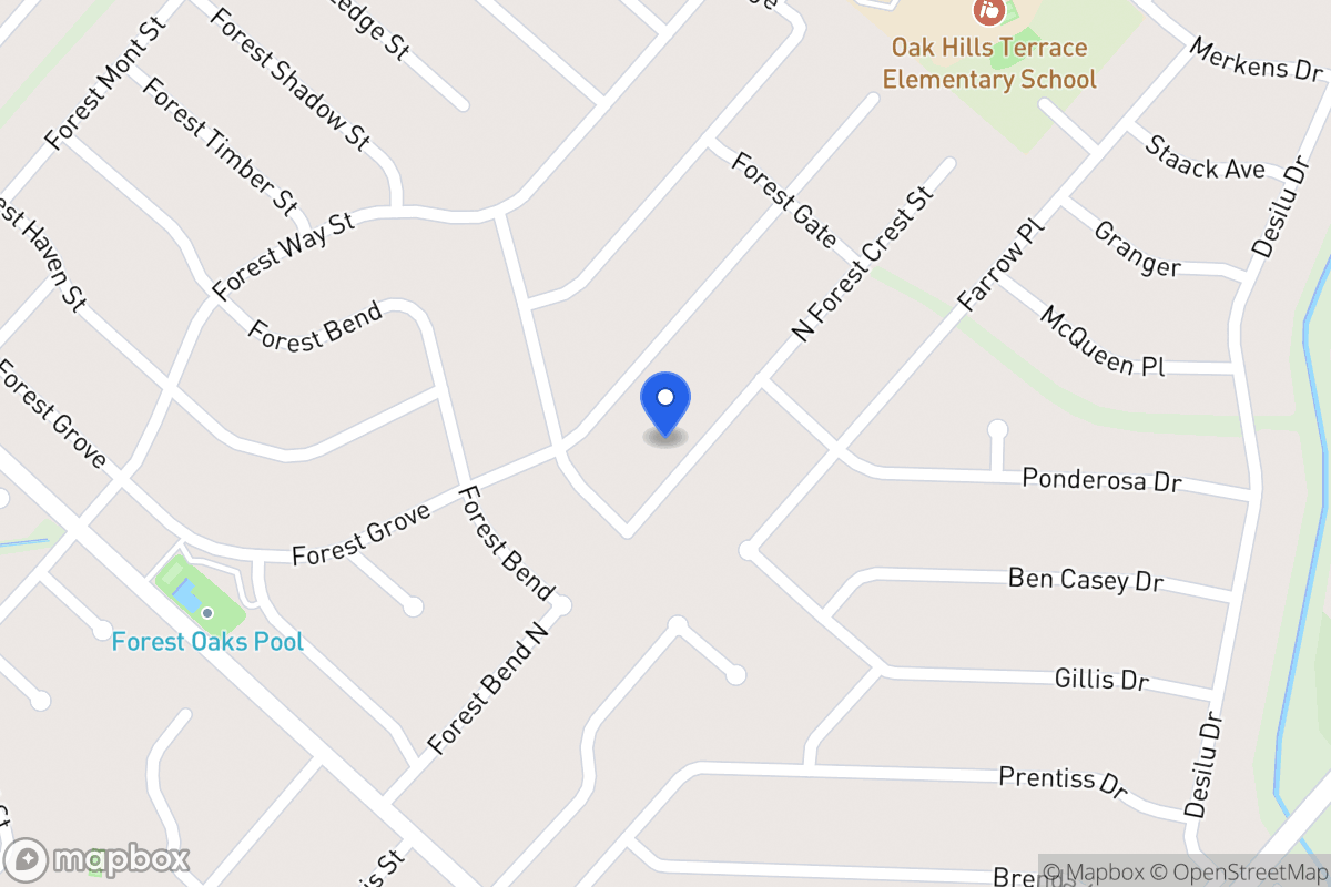 Map of 6815 N Forest Crest St