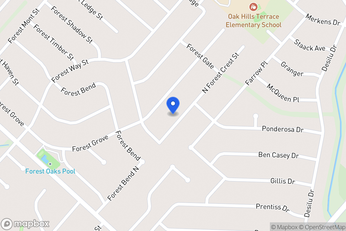 Map of 6819 N Forest Crest St