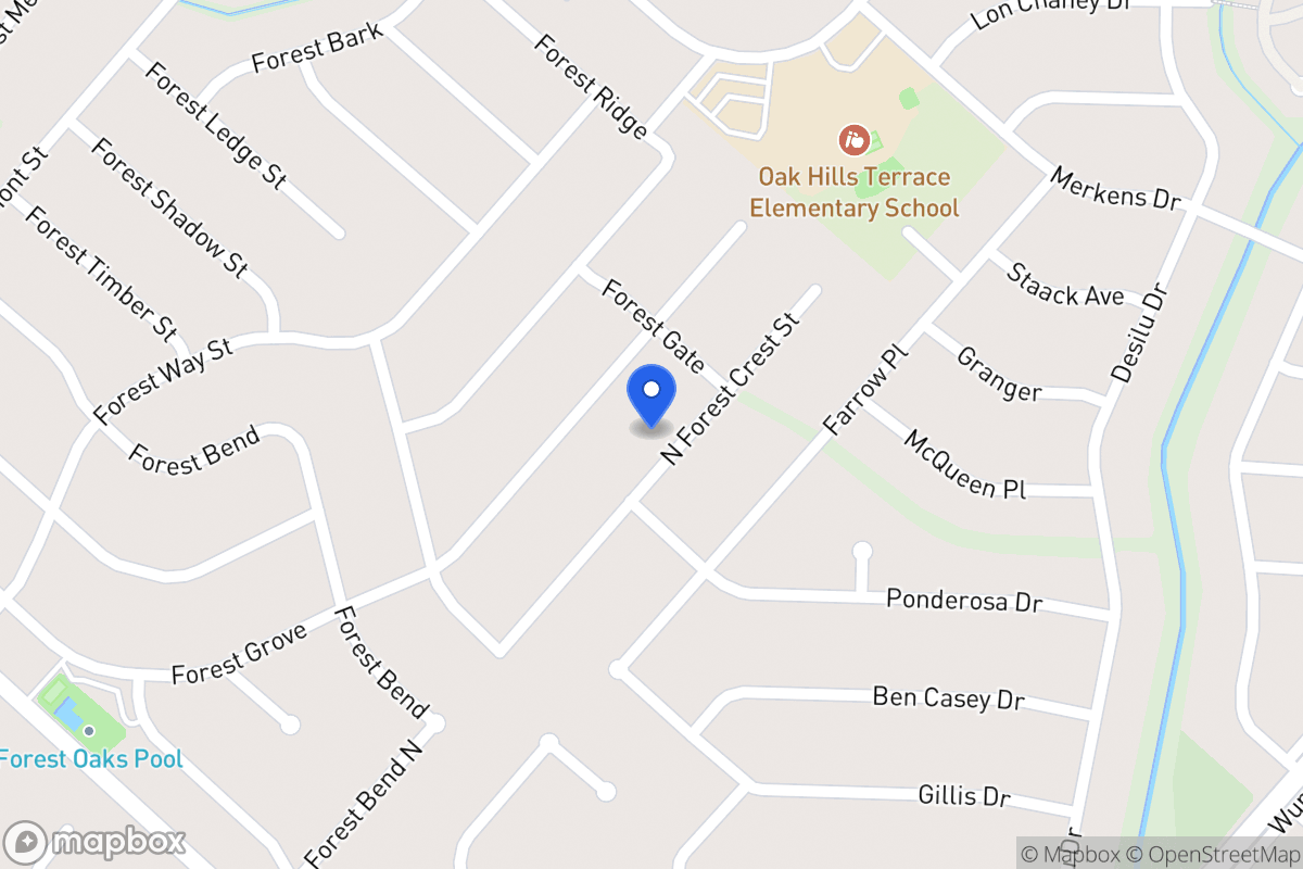 Map of 6911 N Forest Crest St
