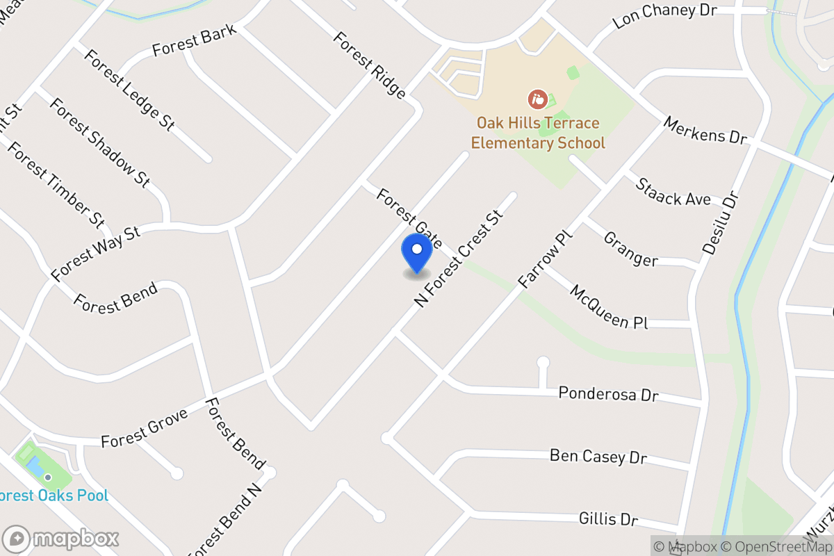Map of 6915 N Forest Crest St