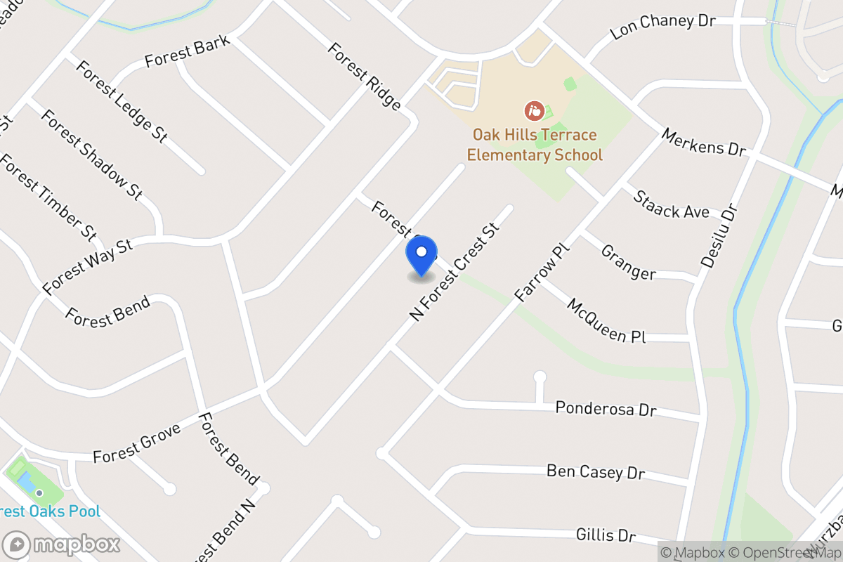 Map of 6919 N Forest Crest St