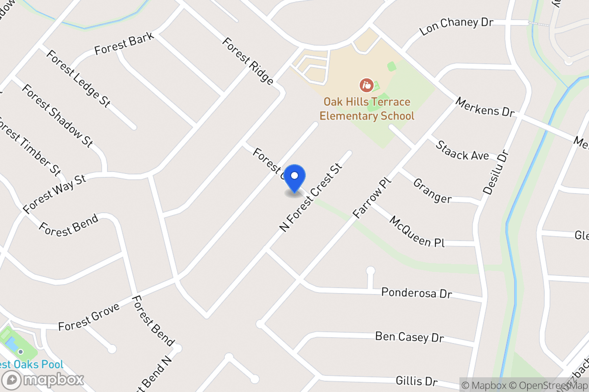 Map of 6923 N Forest Crest St