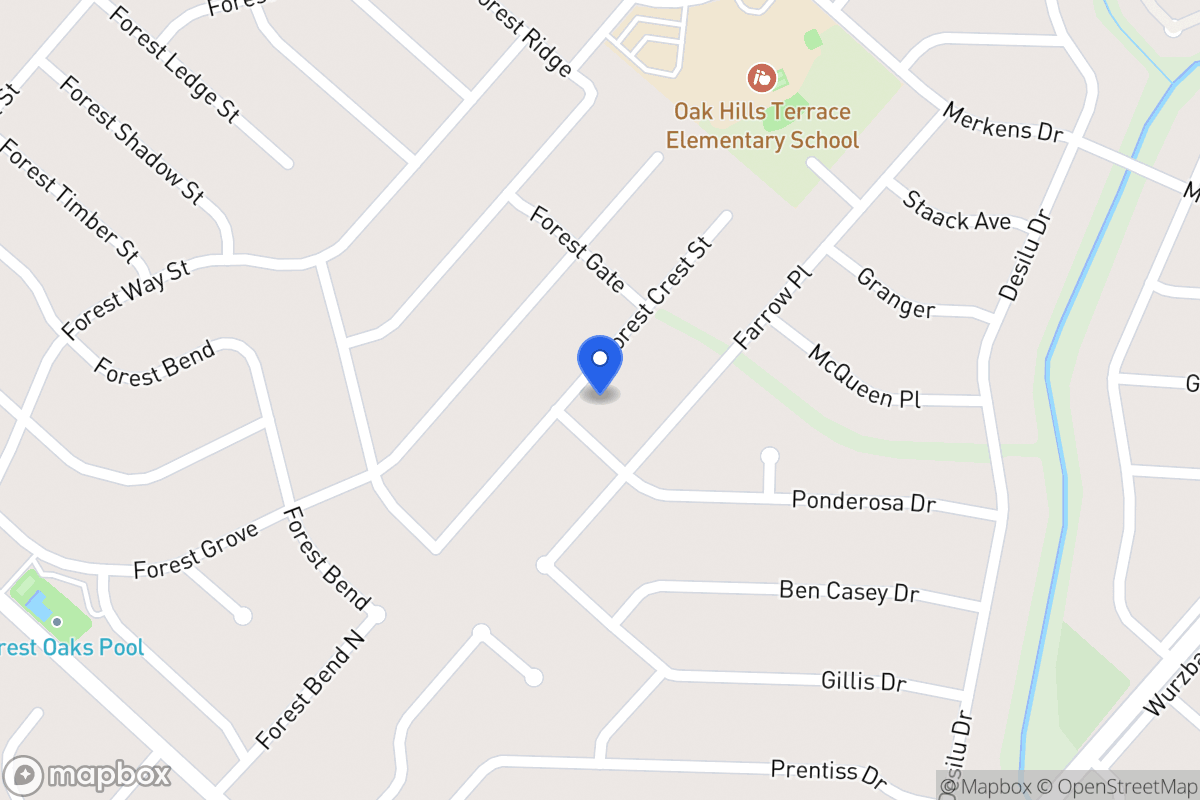 Map of 6906 N Forest Crest St