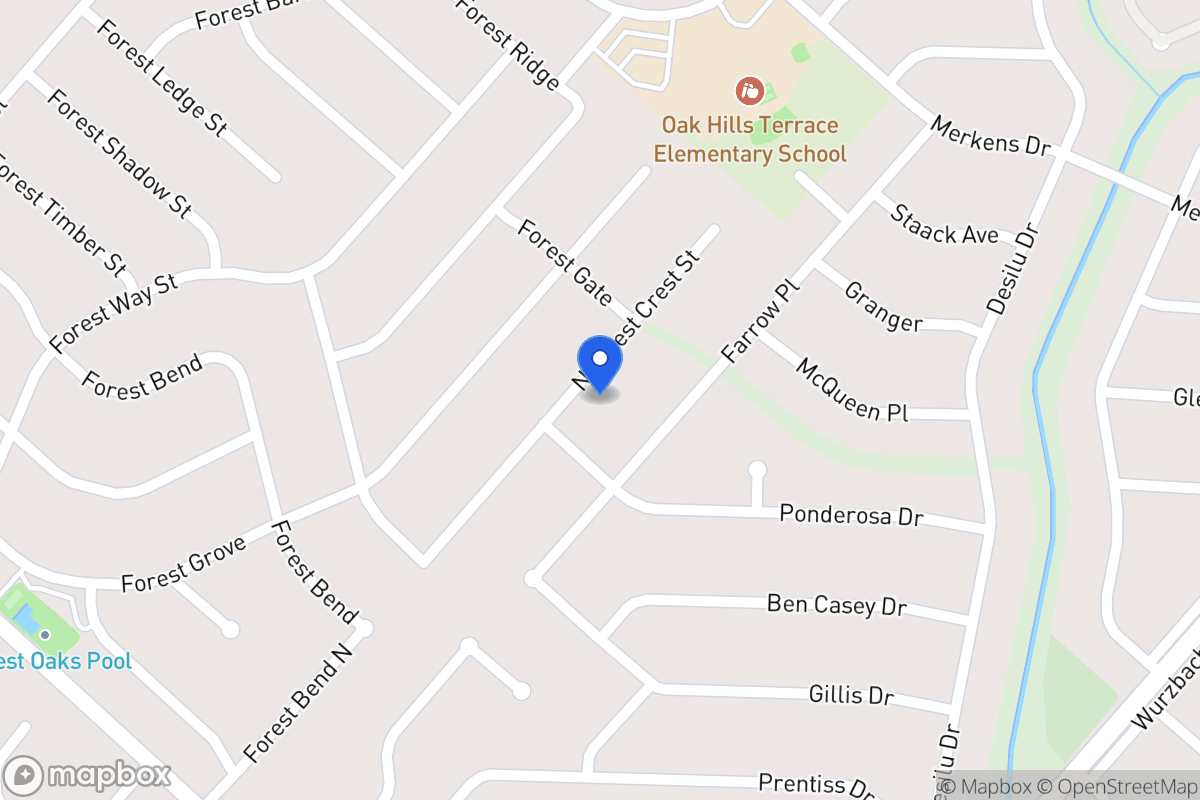 Map of 6910 N Forest Crest St