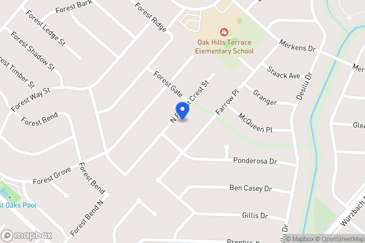 Map of 6914 N Forest Crest St