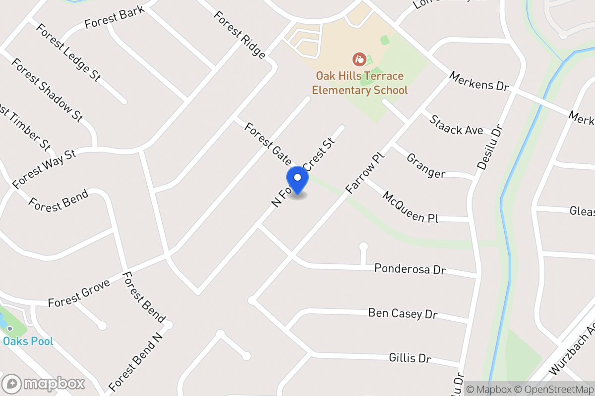 Map of 6918 N Forest Crest St