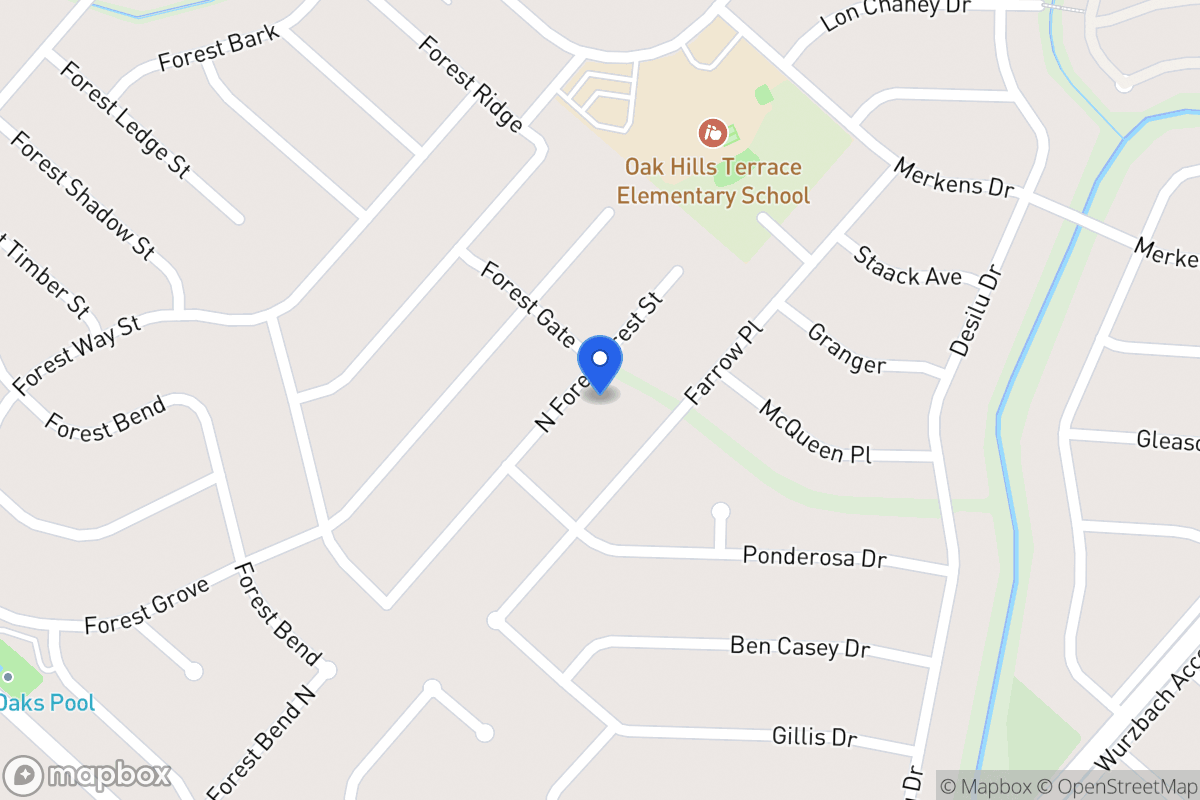 Map of 6922 N Forest Crest St