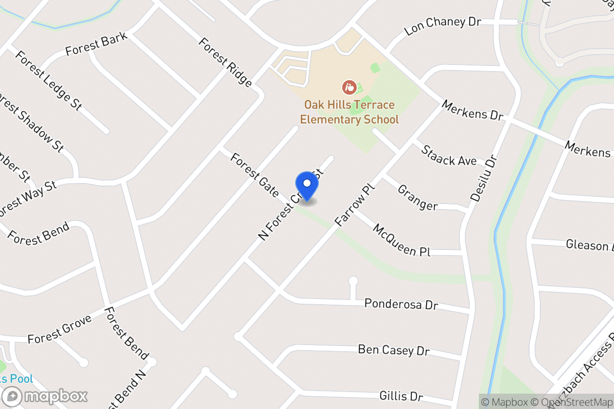 Map of 7002 N Forest Crest St