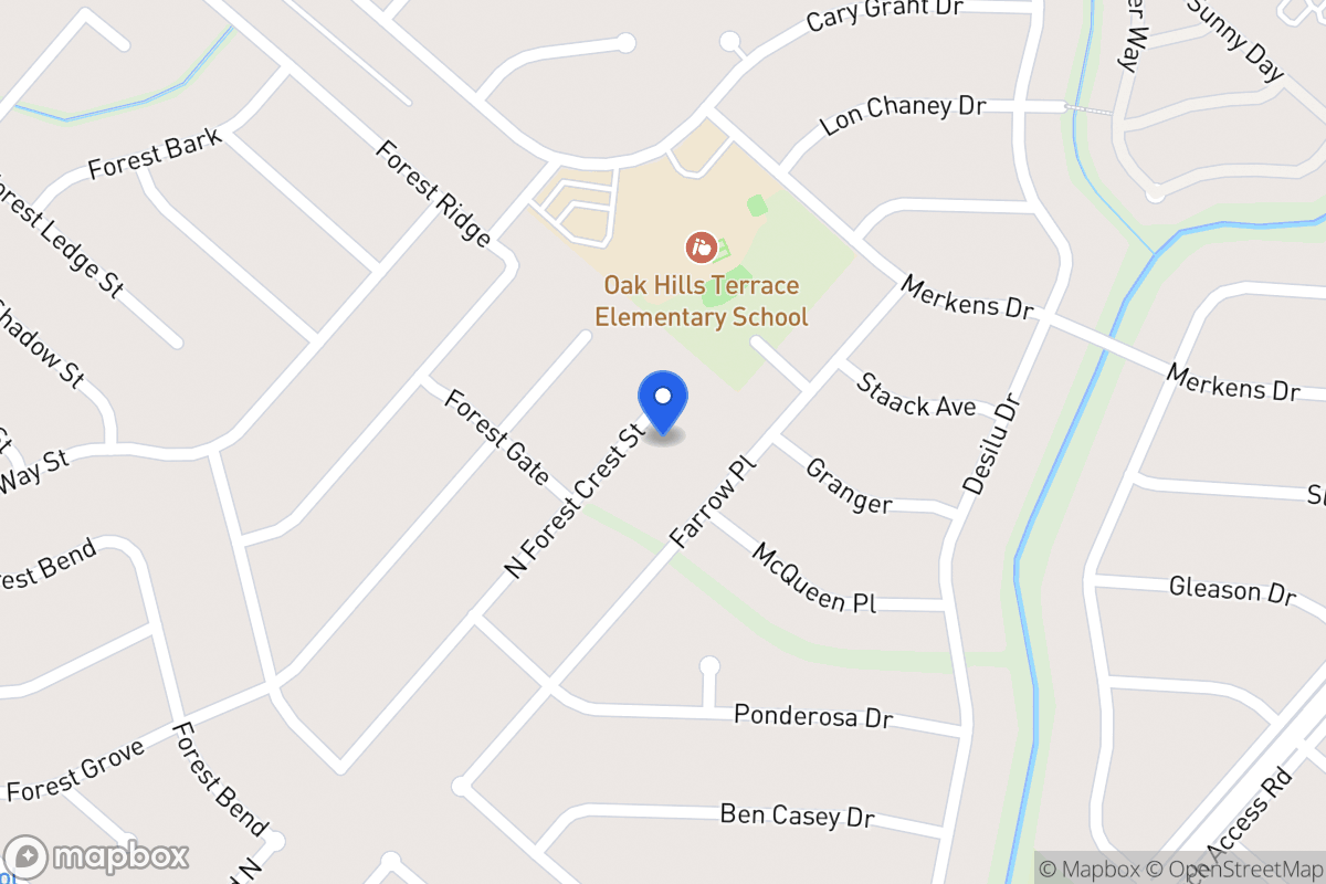 Map of 7018 N Forest Crest St