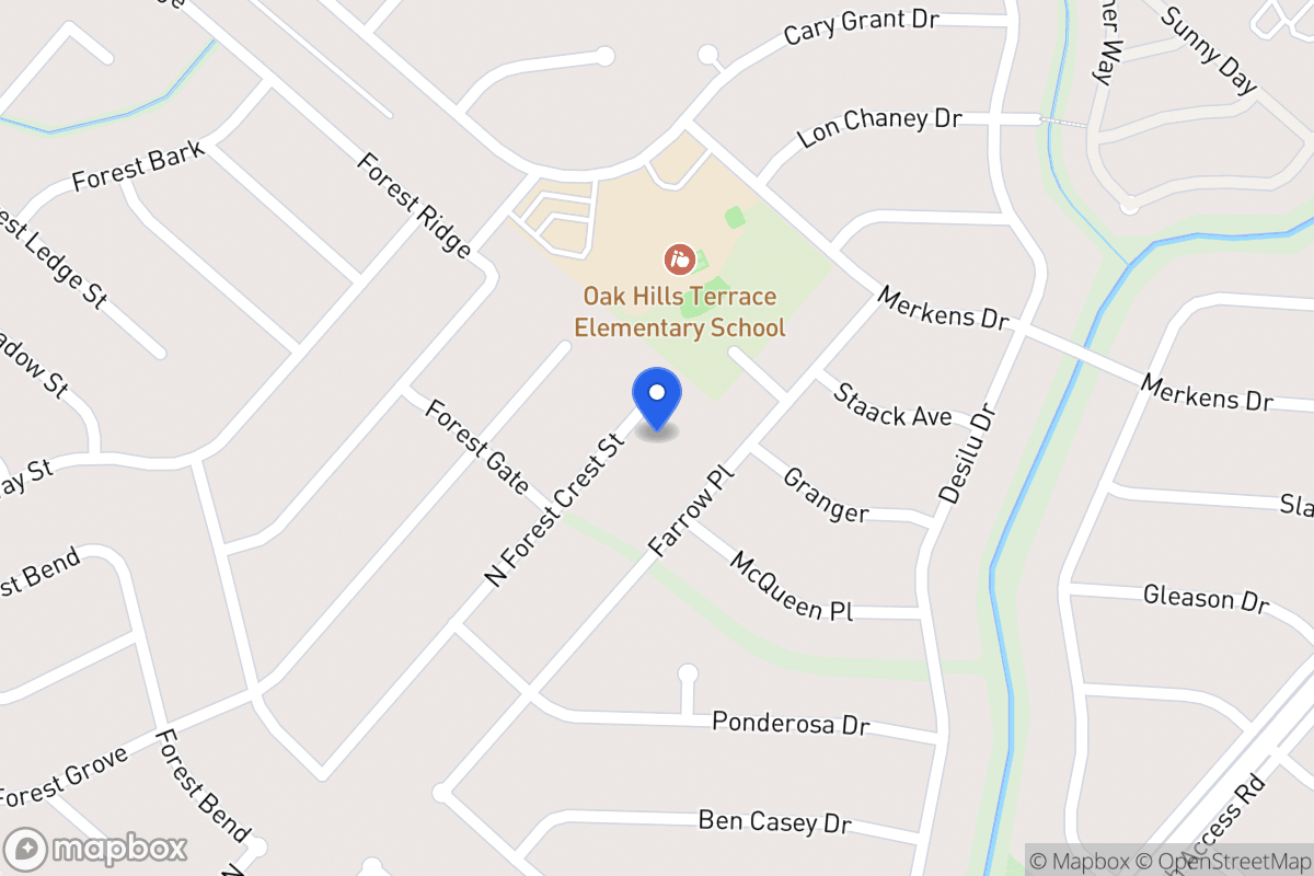 Map of 7022 N Forest Crest St