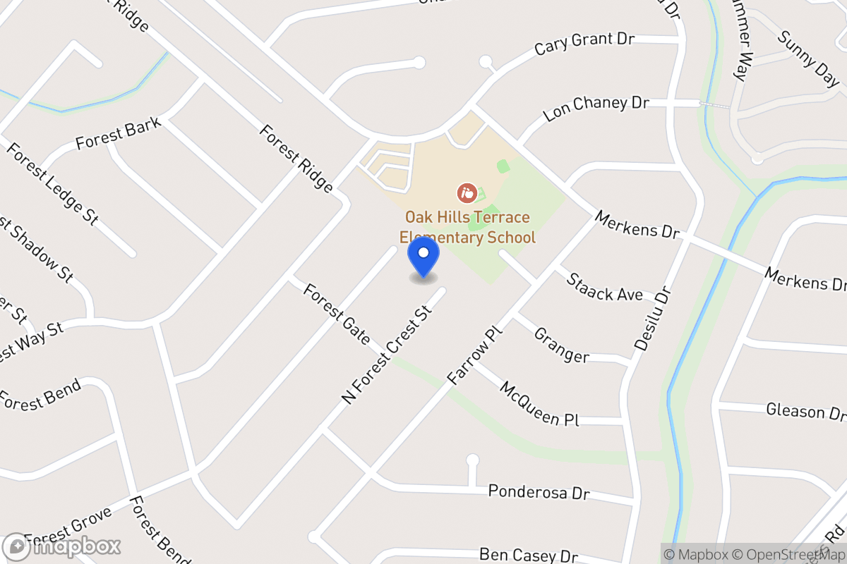 Map of 7023 N Forest Crest St
