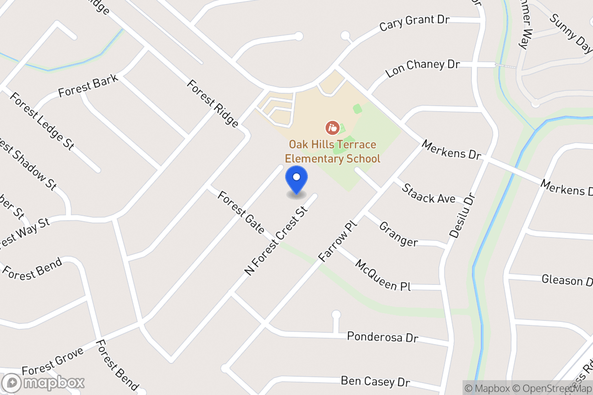 Map of 7019 N Forest Crest St