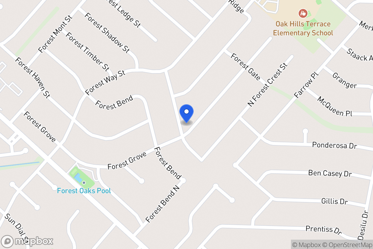Map of 6002  Forest Crest St