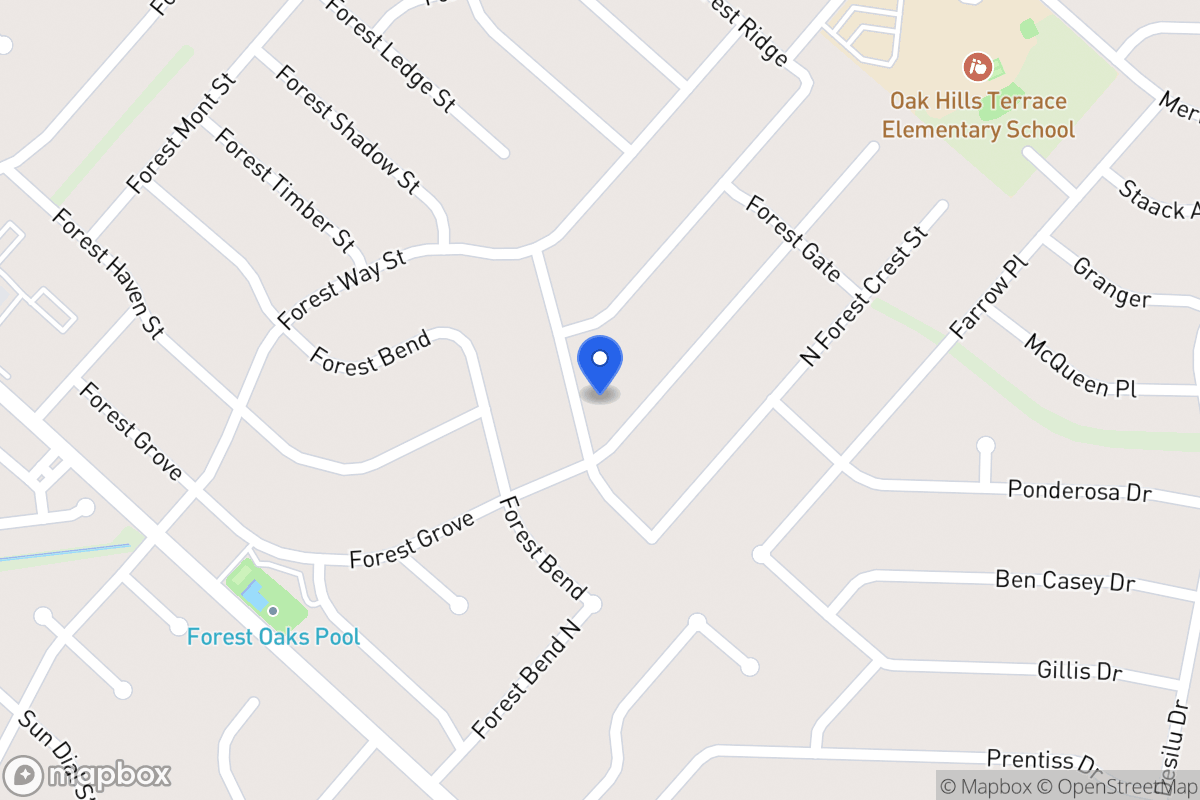 Map of 6006  Forest Crest St