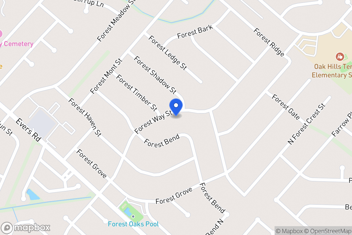 Map of 6922  Forest Way St