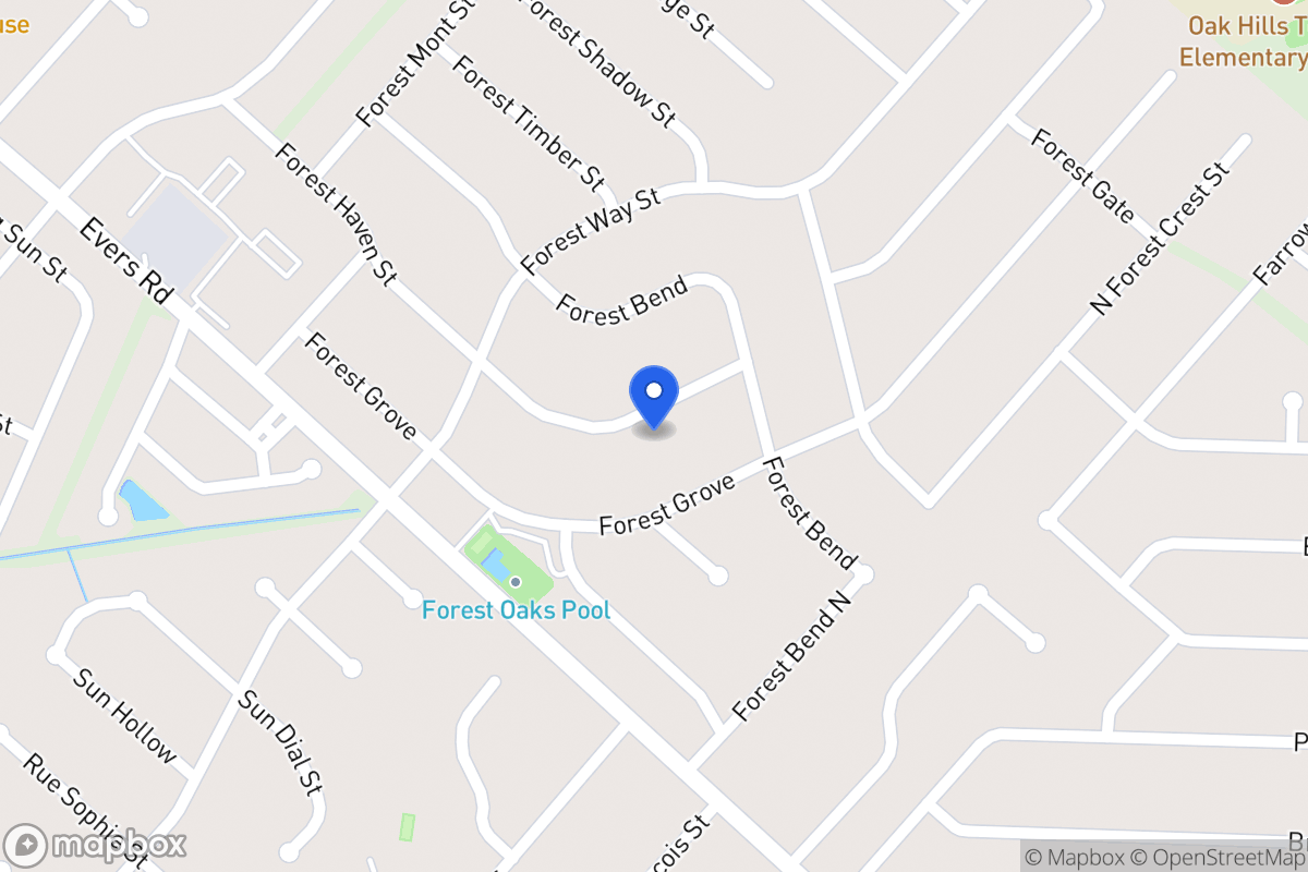 Map of 6834  Forest Haven St