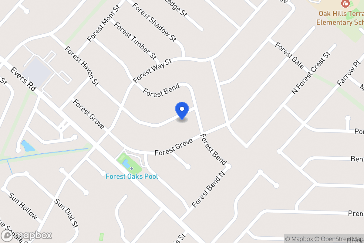 Map of 6842  Forest Haven St