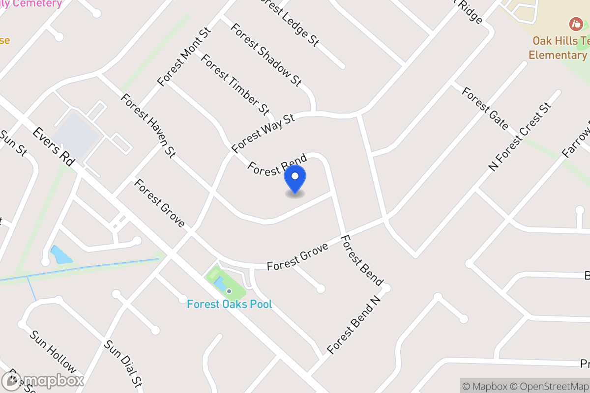Map of 6835  Forest Haven St