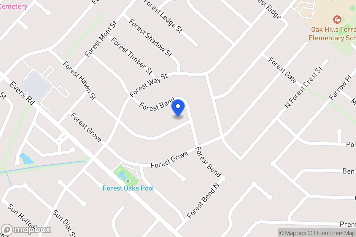 Map of 6843  Forest Haven St