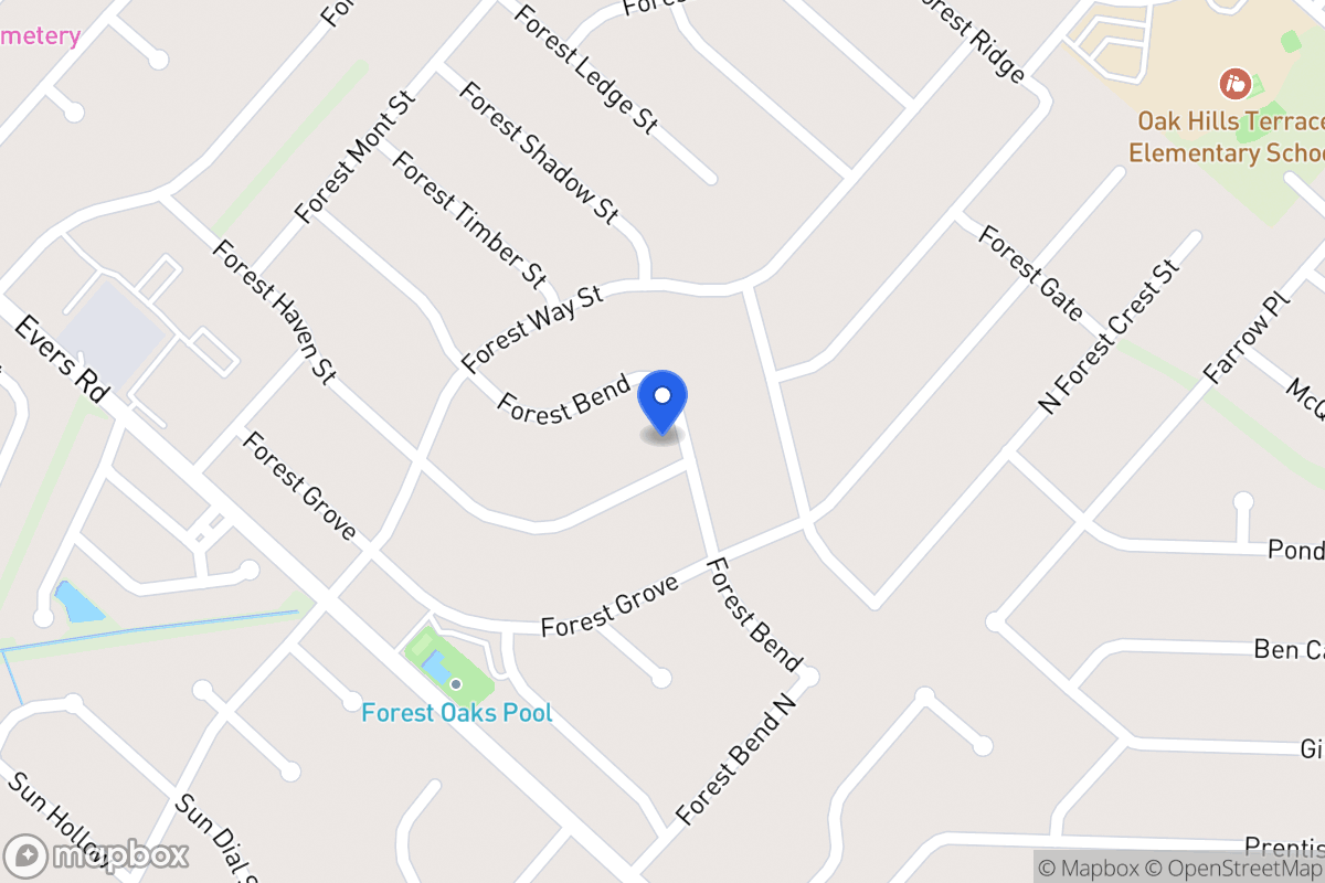Map of 6847  Forest Haven St