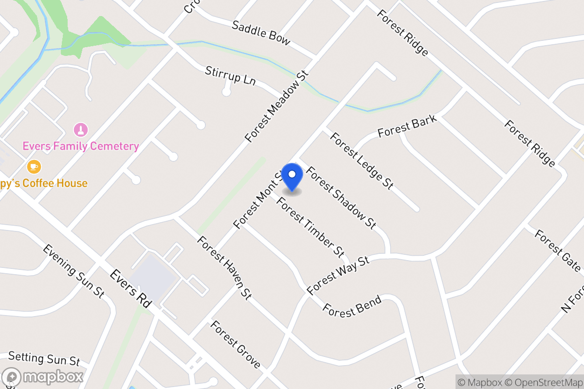 Map of 6131  Forest Timber St
